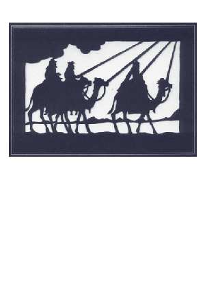 （聖誕）"Wisemen" 手工剪紙聖誕卡