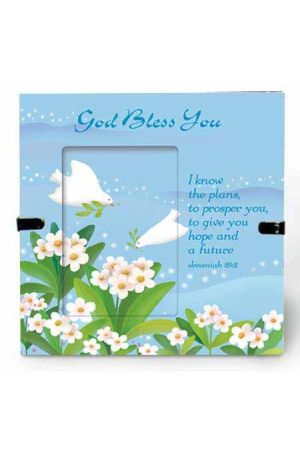"God Bless You" Glass Decor 玻璃經文桌飾