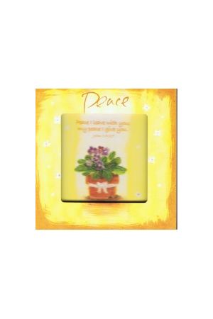 "Peace" Glass Decor 玻璃經文桌飾