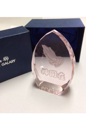 桃形水晶-神同在 peach shape crystal