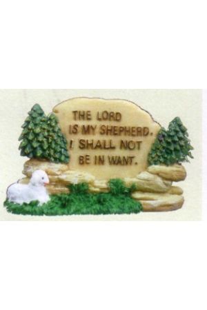 "The Lord Is My Shepherd" Decorative Plaque 石牌桌飾