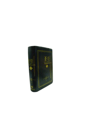 簡字中英聖經袖珍本精裝 (皮面, 藍色, 銀邊) Chinese English Bible