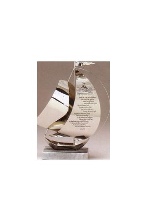 帆船經文座飾-4 燈塔Scripture Nickel Sailboat - The Lighthouse